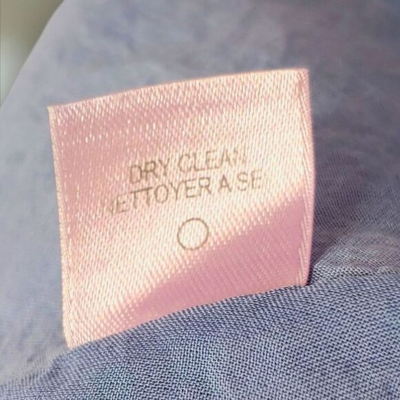 Calypso St. Barth 100% Silk Women's Medium Purple Button Up Peplum Blouse Top - Picture 10 of 12